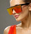 Flat Mirror Lens Square  Luxury Style  Women's Sunglasses Oversize