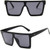 Fashion Oversize Flat Mirror Lens Square Large Men's Women's Miami Sunglasses Gafas Lentes De Moda Para Hombres Mujeres
