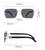 Men's  Sophisticated Gold Black Clear Blue Lens Square Rimless Eye Glasses Gafas Lentes