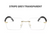 Men's  Sophisticated Gold Black Clear Blue Lens Square Rimless Eye Glasses Gafas Lentes