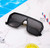 Fashion Oversize Flat Mirror Lens Square Large Men's Women's Miami Sunglasses Gafas Lentes De Moda Para Hombres Mujeres