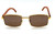 Vintage Mens Rectangle Retro Brown Gold Frame Elegant Fashion Hip Hop Sunglasses