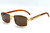 Vintage Mens Rectangle Retro Brown Gold Frame Elegant Fashion Hip Hop Sunglasses