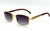 Vintage Mens Rectangle Retro Brown Gold Frame Elegant Fashion Hip Hop Sunglasses