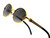 Vintage Mens Round Retro Black Brown Lens Designer Fashion Hip Hop Sunglasses