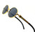 Vintage Mens Round Retro Black Brown Lens Designer Fashion Hip Hop Sunglasses