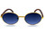 Vintage Mens Round Retro Black Brown Lens Designer Fashion Hip Hop Sunglasses
