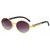 Vintage Mens Round Retro Black Brown Lens Designer Fashion Hip Hop Sunglasses