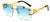 Rapper  Shades Frameless Sunglasses Fashion Designer Male Lentes Gafas Humbres Hip Hop Shades Elegant Rimless Gold Migos Quevo Rap