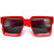 Men Sunglasses Fashion Black Oversize Big Designer Square Rapper Rap Black Retro Gafas Lentes