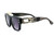 Black square  Gold  Frame with Smoke Gradient Lens Miami Style Shades Celebrity Sunglasses
