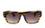 Black square  Gold  Frame with Smoke Gradient Lens Miami Style Shades Celebrity Sunglasses