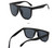 Oversize Square Hidden Hills Flat Lens Men Women Fashion Style Sunglasses Shades Gafas Lentes De Moda Para Mujeres