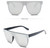 Oversize Square Hidden Hills Flat Lens Men Women Fashion Style Sunglasses Shades Gafas Lentes De Moda Para Mujeres