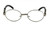 Women Wood Temple Gold Frame Oval Clear Lens Eye Glasses