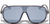 Men Sunglasses Square Large Frame New Style Flat Lens