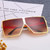 Men  Fashion Sunglasses Black Brown Lens Gold Oversized Big Huge XXL Square Design   Gafas de sol lentes de moda Para Mujeres Oculos Grande