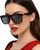 WOMENs Polarized Sunglasses Light weight Retro Square Fashion Shades Reflective Gafas Lentes