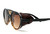 Stylish aviator sunglasses featuring a unique steampunk-inspired design. These shades boast a classic aviator shape with a modern twist, incorporating distinctive side shields for added flair and sun protection. The brown gradient lenses offer a cool, vintage aesthetic while providing UV protection. These sunglasses are perfect for adding a touch of retro charm to your everyday look, or for completing a steampunk-themed outfit. Ideal for music festivals, outdoor adventures, or simply making a bold fashion statement.