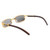 rimless sunglasses, rectangle sunglasses, wood grain sunglasses, men's sunglasses, brown lens sunglasses, gold sunglasses, fashion sunglasses, designer sunglasses, stylish sunglasses, mens eyewear, sun protection, outdoor sunglasses