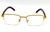 gold frame glasses, half rim eyeglasses, wood temple glasses, rectangular eyeglasses, men's eyeglasses, fashion glasses, stylish eyeglasses, gold and wood glasses, designer eyeglasses, mens accessories, eyewear, reading glasses, new eyeglasses