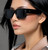 Men Women Sunglasses Black Small Retro Hip Hop Thick Square Frame Trendy Elegant fashion designer Wintage
