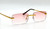 rimless sunglasses, gold frame sunglasses, pink lens sunglasses, UV400 sunglasses, fashion sunglasses, rectangle sunglasses, gradient lens, sun protection, eyewear, designer sunglasses, stylish sunglasses, summer accessories, rimless shades