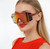shield sunglasses, mirrored lens, sport sunglasses, cycling sunglasses, running sunglasses, driving sunglasses, red frame sunglasses, oversized sunglasses, statement sunglasses, women's sunglasses, outdoor sunglasses, fashion sunglasses, rainbow lens