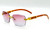 rimless sunglasses, gradient lens, wood grain sunglasses, fashion sunglasses, women's sunglasses, men's sunglasses, designer sunglasses, luxury sunglasses, purple sunglasses, gold sunglasses, stylish sunglasses, rimless eyewear, fashion eyewear