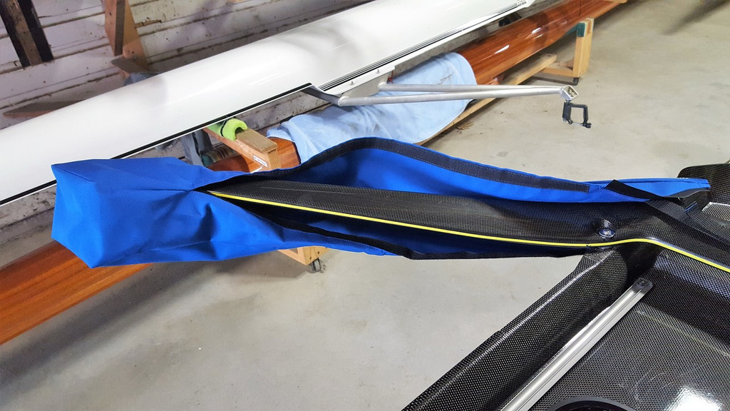 Your Wing Covers will open with a Velcro closure for easy on & off.  They will Velcro right into your boat cover.