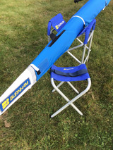 Chesapeake sling with 1x alongside Regatta sling. Boat slings for rowing shells and kayaks.