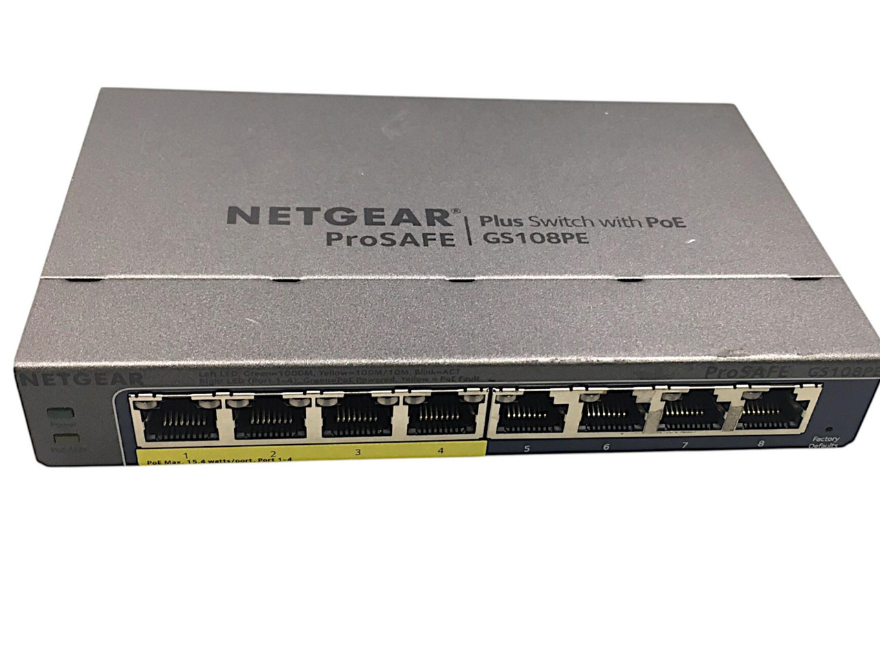NETGEAR GS108PE 8ポート4ポートPoEハブ GS108 | アンマネージ | スイッチ | 法人向け | NETGEAR