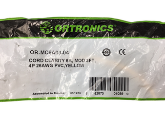 ORTRONICS Cord Clarity 6A, MOD 3FT OR-MC6A03-04