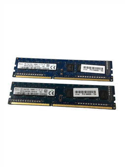Lot of 2 SK hynix 4GB 1Rx8 PC3L-12800U Desktop Memory HMT451U6BFR8A-PB