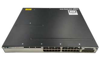 Cisco 3750X24 Port Switch w C3KX-NM-1G, C3KX-PWR-350WAC 10/100TX Stacking Cables