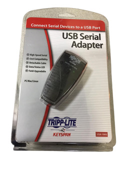 TRIPP.LITE USB to Serial Adapter, Model: USA-19HS, Black, New!