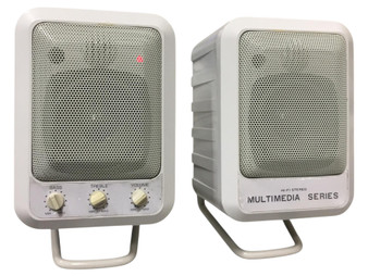 HI-FI Stereo Multimedia Series speakers PC Computer - Vintage "Tested"