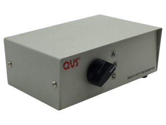 QVS 3-Port ABC Dataswitch Manual Selector – Heavy Duty Switch Box