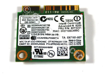 Genuine IBM Lenovo Thinkpad T410, T410i Intel 6200 Laptop Wifi Wireless Card 622ANHMW 572509-001 60Y3231