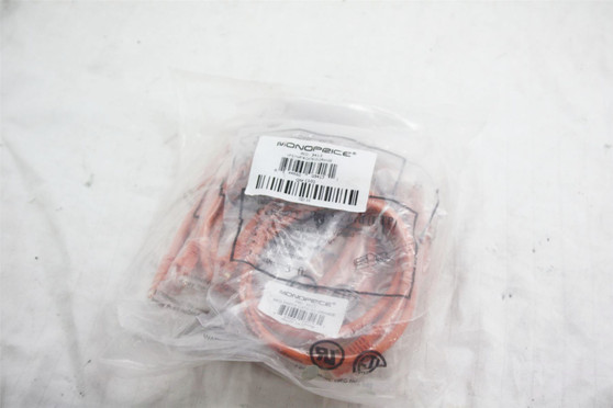 NEW MonoPrice Cat6 RJ45 M/M 3Ft Orange Snagless Patch Cable CAT6-03-ORANGE