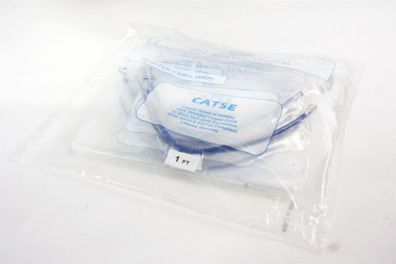 NEW Pack of 10 ClearLinks CAT5E BLUE 1Ft Copper Patch Cables C5E-BL-01-O