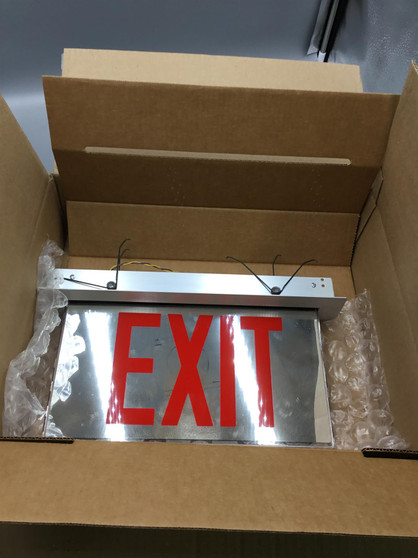 Atlite Cooper Lighting LED Aluminum Red Double Sided Exit Sign 14'' x 7.5''ES62RMC