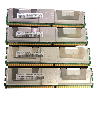 LOT OF 4 Samsung M395T6553EZ4-CE66 512MB DDR2 Server RAM Memory