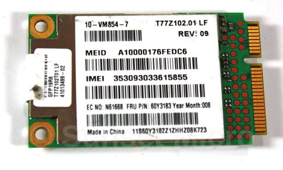 IBM Lenovo Thinkpad X100E, X201, X201I, T410, T410I, T510, W510 Gobi 2000 Laptop 3G WWAN Card 60Y3263 60Y3259 78Y1398 78Y1399 60Y3183