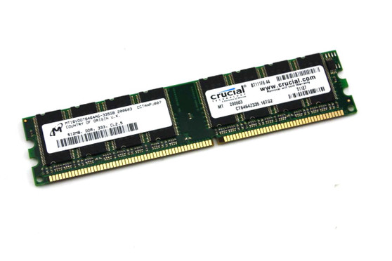 Micron MT16VDDT6464AG-335GB Computer Memory 512MB DDR