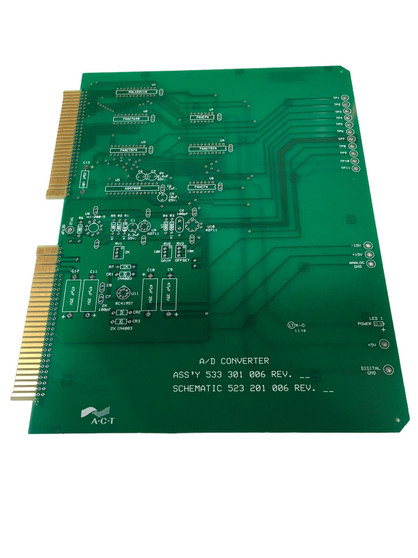 A.C.T 533-301-006 ANALOG TO DIGITAL A/D CONVERTER PCB CIRCUIT BOARD/ SCHEMATIC 523 201 006 REV.