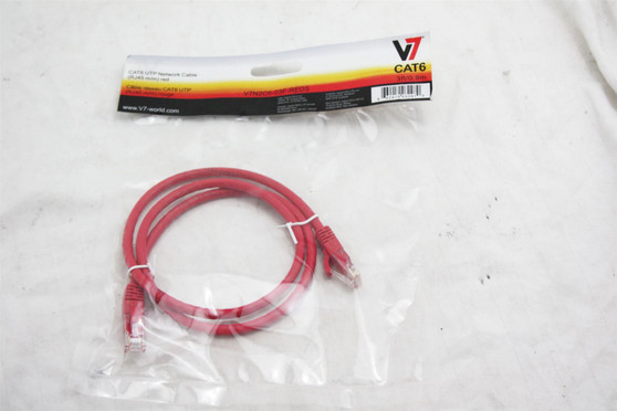 NEW Tripp Lite Cat6 Gigabit RJ45 M/M 3Ft Red Snagless Patch Cable V7N2C6-03F-REDS