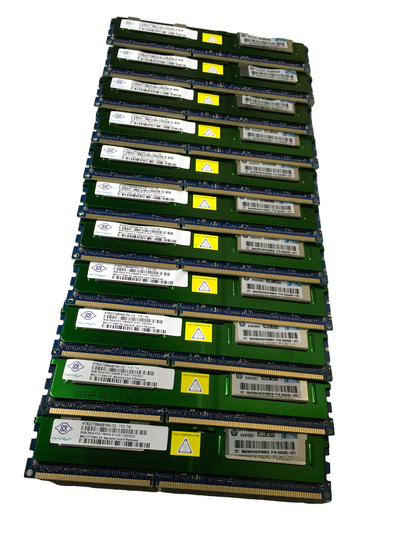 LOT OF 11 NANYA 8GB 2Rx4 PC3-10600R DDR3 1333MHz ECC SERVER RAM RDIMM