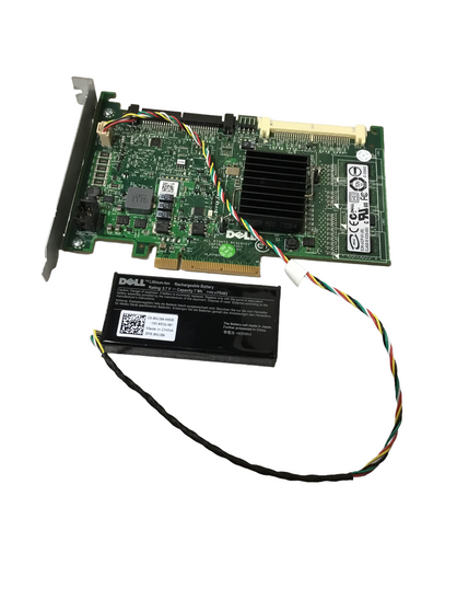 DELL 0T774H T774H 0NU209 POWEREDGE RAID CONTROLLER W/ CABLES & BATTERY