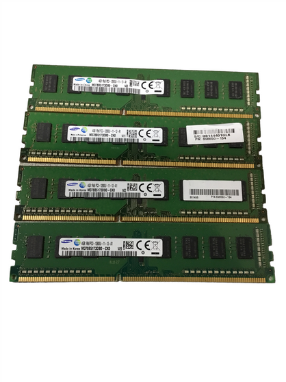 LOT OF 4- 16GB (4X4GB)Samsung M378B5173DB0-CK0 4GB 1Rx8 PC3-12800U, 1600MHz